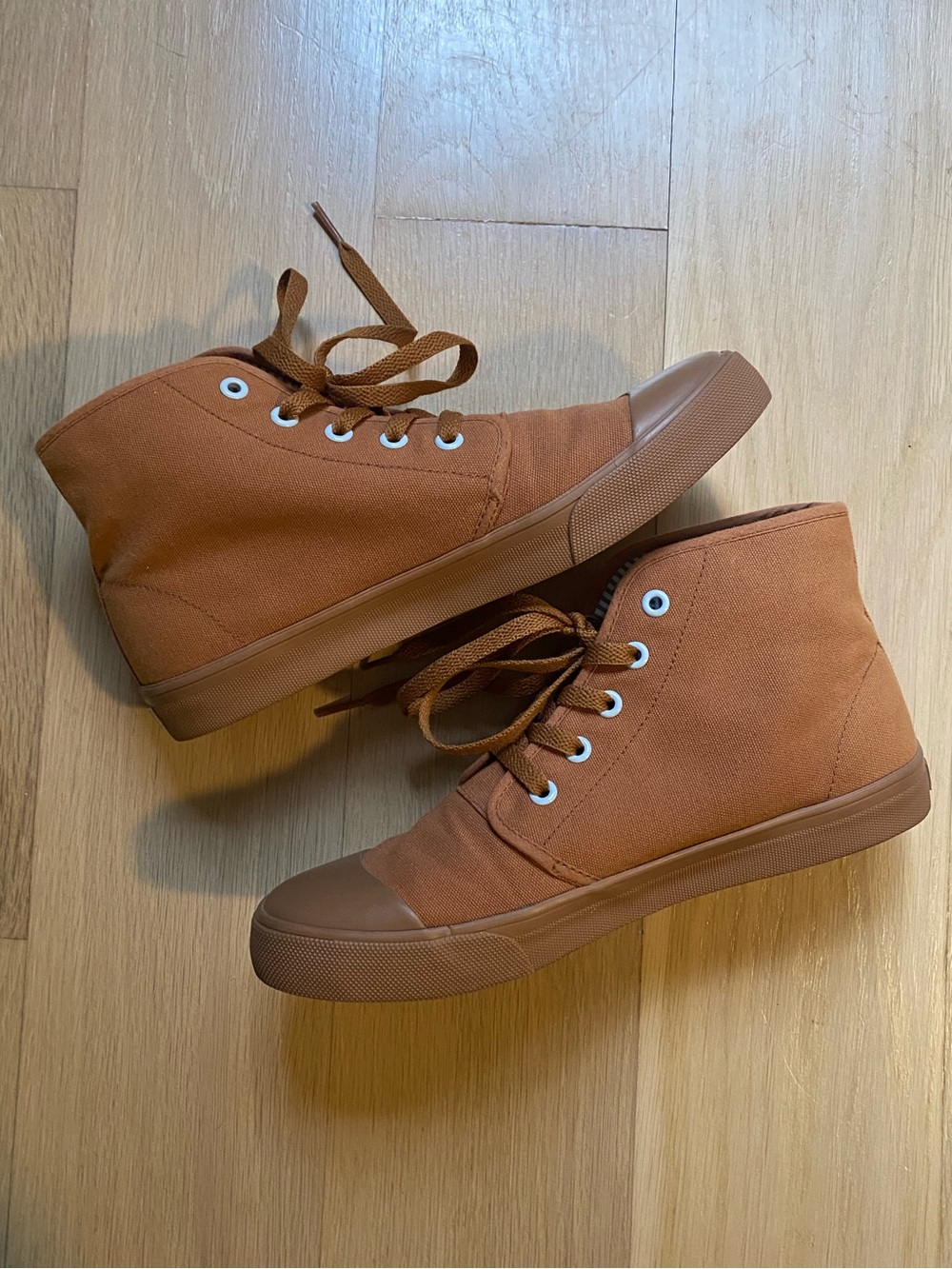 BANGS Sahara Sand Canvas High Top Sneakers Unisex Men US 6.5 Women US 8 - Picture 4 of 9